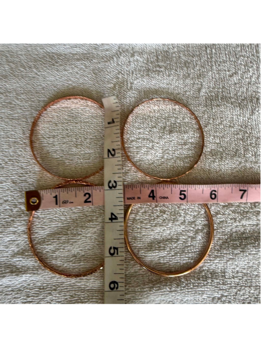 Women's Copper Bangle Bracelet Set of 4 - Picture 5 of 6